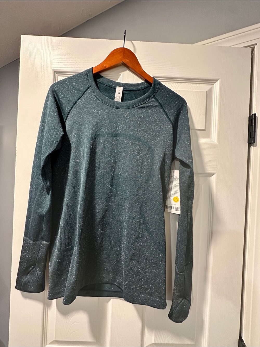 lululemon athletica Long Sleeve Tee in Teal with Subtle Sparkle